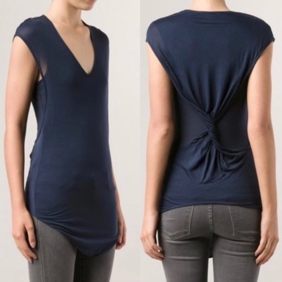 Helmut Lang twist back short sleeve top - Picture 1 of 6